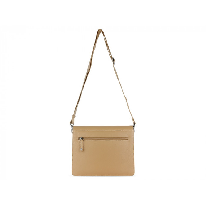 Сумка через плечо женская BUGATTI Elsa, песочного цвета, воловья кожа/полиэстер, 25х8,5х20 см