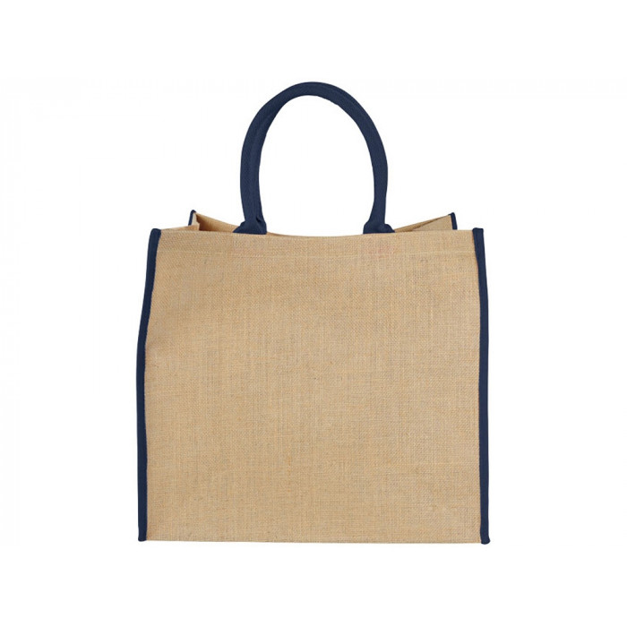 Сумка для покупок, натуральный/темно-синий