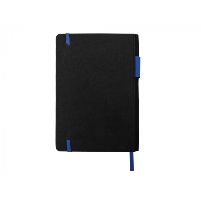 Бизнес блокнот Bossy с цветным срезом, твердая обложка, 128 листов, черный и синий