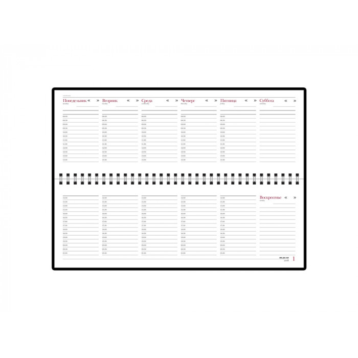 Планинг недатированный Velvet черный