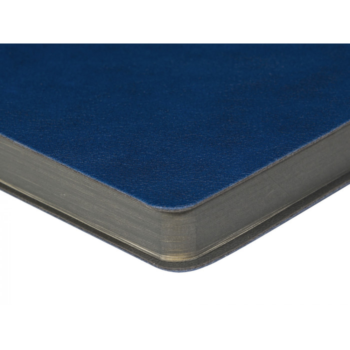 Ежедневник недатированный А5 Boston, синий (серый обрез)