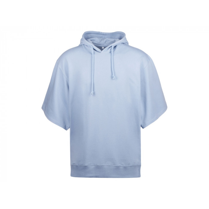 Худи оверсайз с коротким рукавом Warsaw унисекс, небесно-голубой