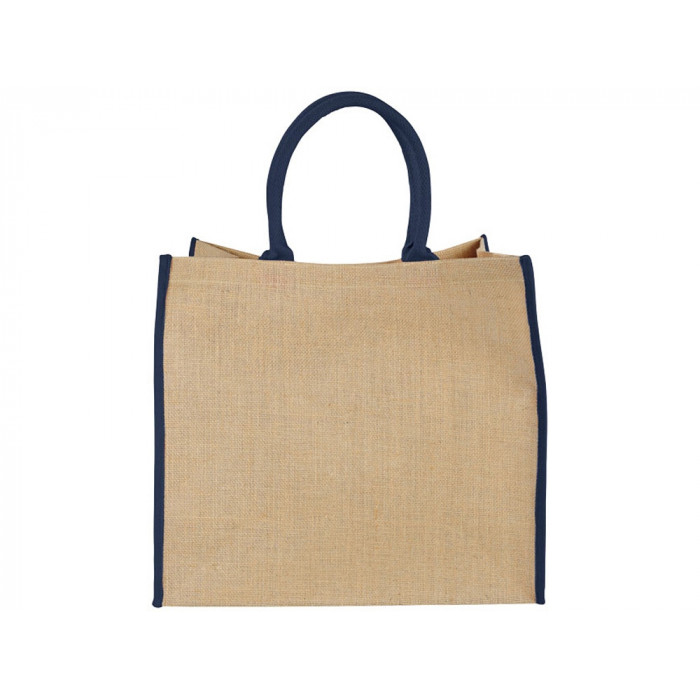 Сумка для покупок, натуральный/темно-синий