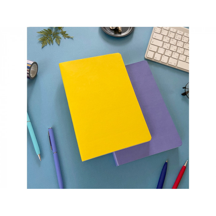 Ежедневник А5 недатированный Megapolis Velvet Flex, желтый