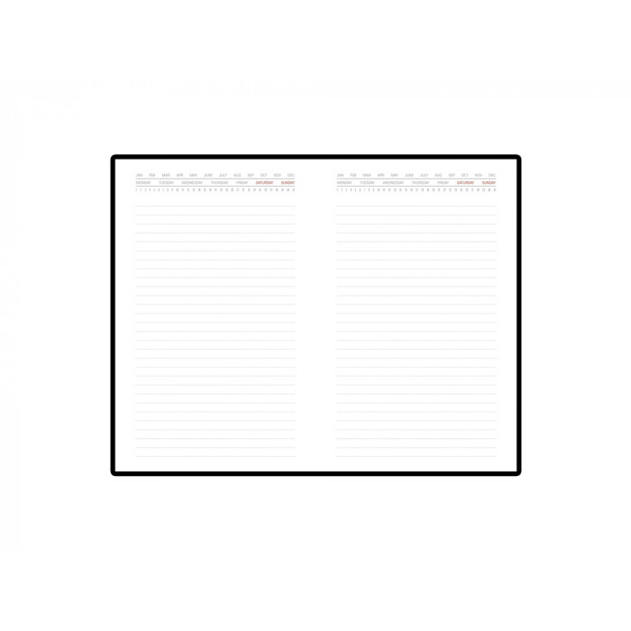 Ежедневник недатированный с индексами А5 Bergamo, черный