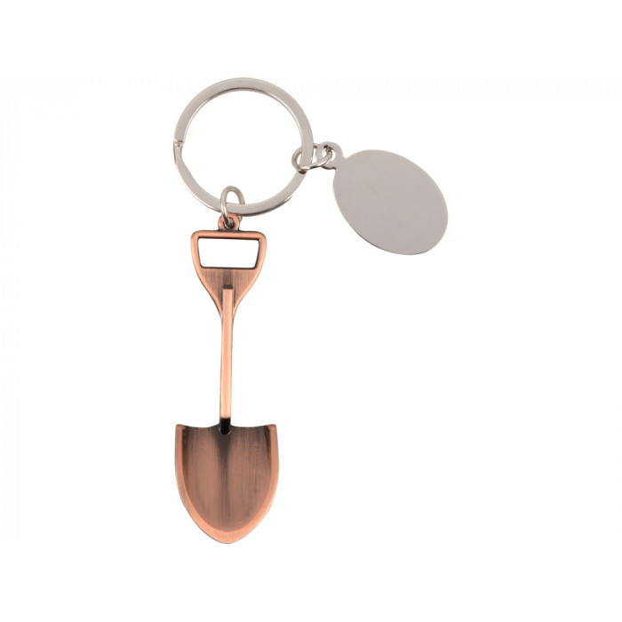 Брелок с шильдом, бронзовый