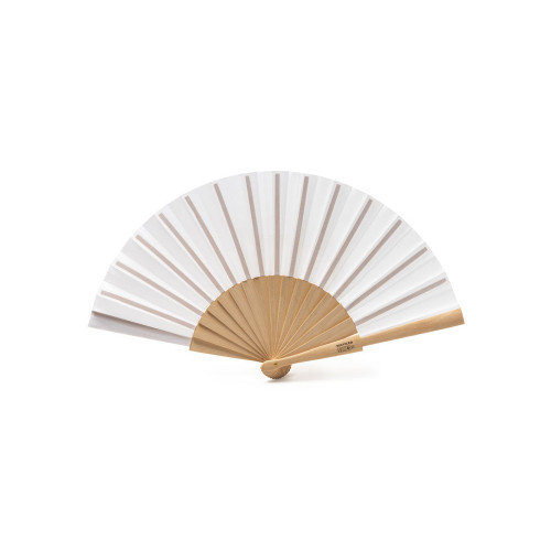Деревянный веер MILOS, натуральный/белый