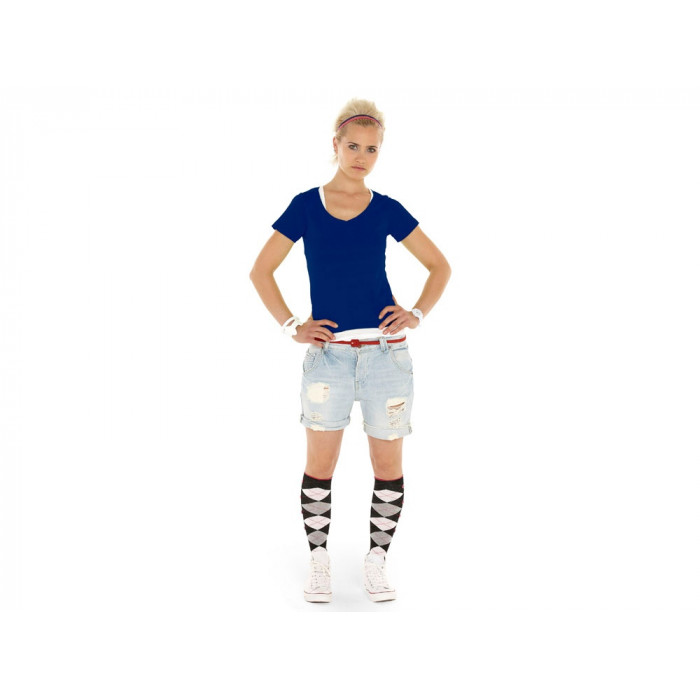 Футболка Heavy Super Club женская с V-образным вырезом, кл. синий