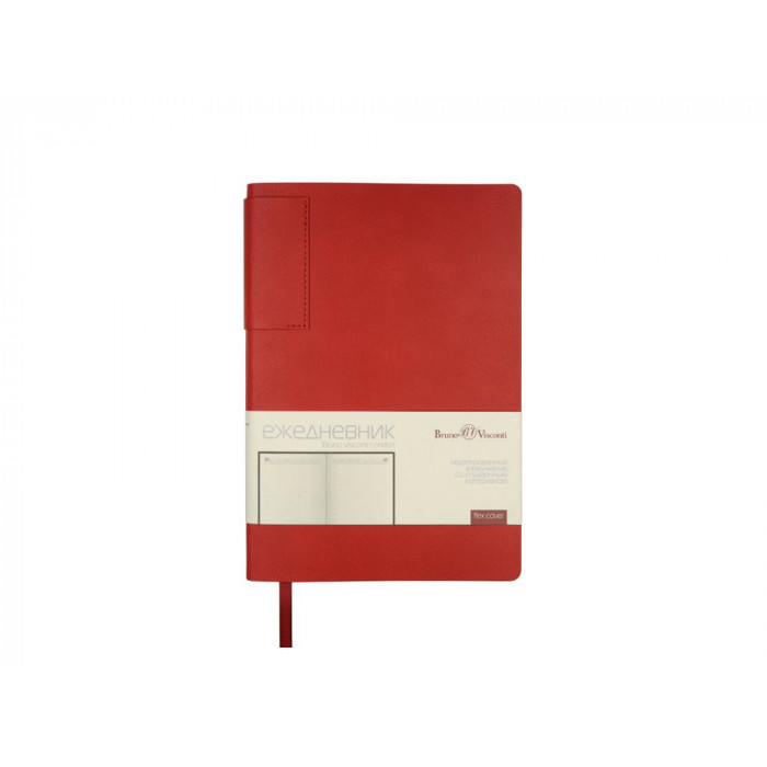 Ежедневник недатированный  А5 LONDON красный/темно-серый