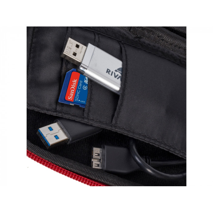 Чехол для жесткого диска из кожзама 9101, красный