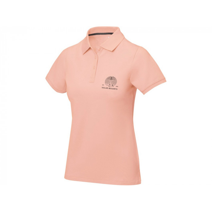 Calgary женская футболка-поло с коротким рукавом, pale blush pink