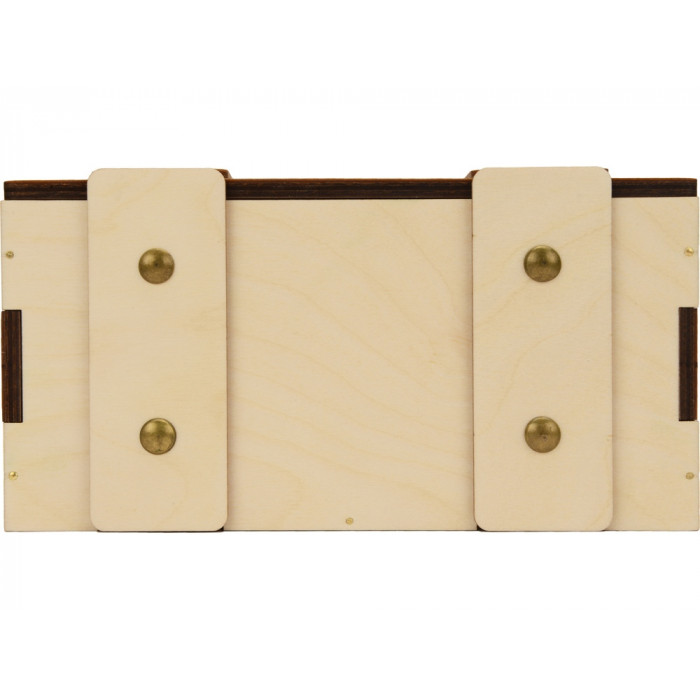 Деревянная подарочная коробка с крышкой Ларчик на бечевке