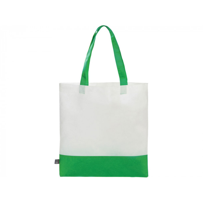 Сумка-шоппер двухцветная Revive из нетканого переработанного материала, зеленый
