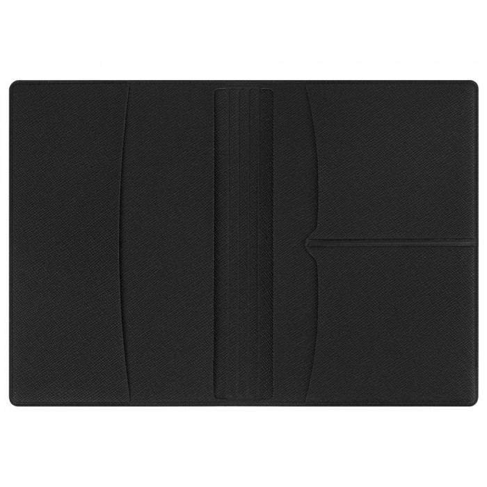 Обложка для паспорта с RFID защитой отделений для пластиковых карт Favor, черная