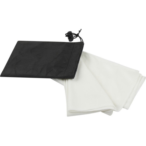 Lucas спортивное полотенце из переработанного полиэстера 30х80 см - Белый