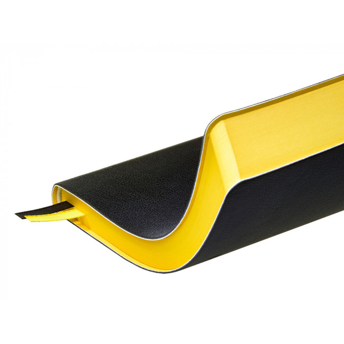 Ежедневник недатированный А5 Boston, черный (желтый обрез)