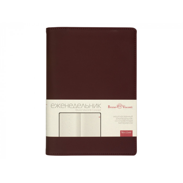 Еженедельник недатированный А5 Concept, бордовый