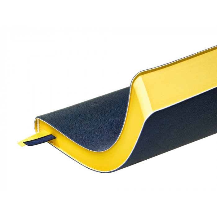 Ежедневник недатированный А5 Boston, темно-синий (желтый обрез)