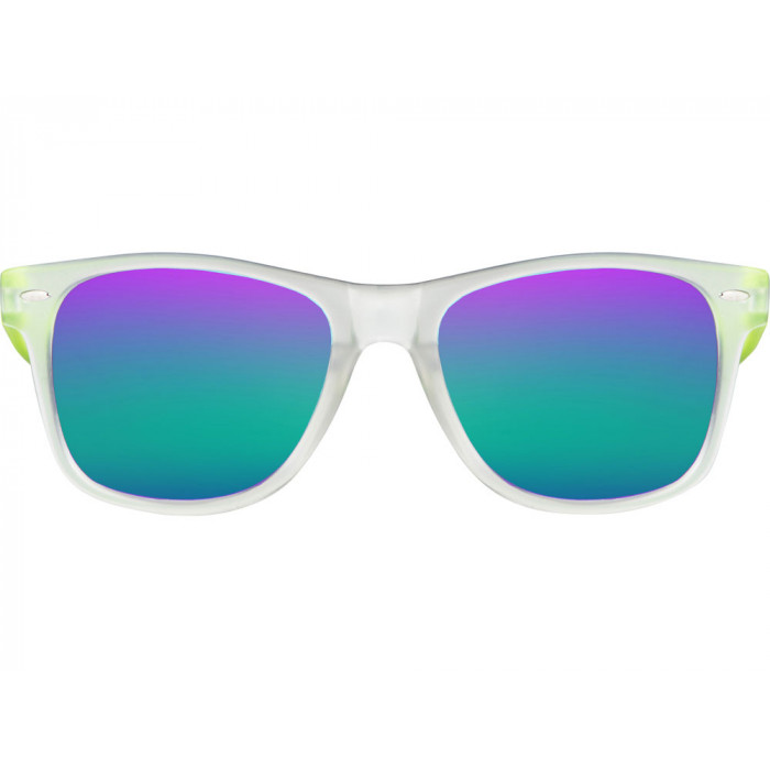 Очки солнцезащитные с зеркальными линзами Partymaker, лайм