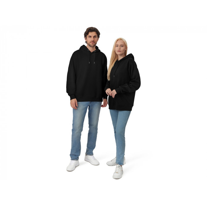 Толстовка с капюшоном оверсайз Lisbon унисекс, черный