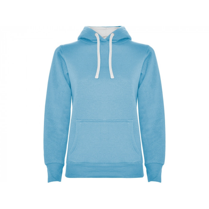 Толстовка с капюшоном Urban женская, небесно-голубой/белый