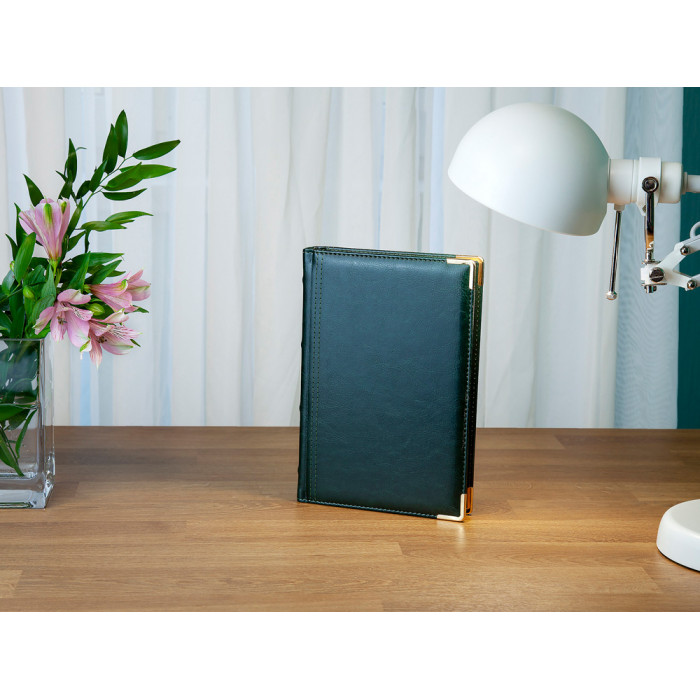 Ежедневник А5 полудатированный Boss, зеленый