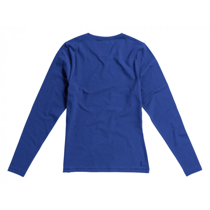 Ponoka женская футболка из органического хлопка, длинный рукав, синий