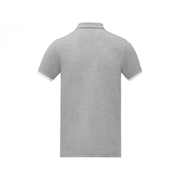 Morgan Двухцветное мужское поло с коротким рукавом , серый яркий