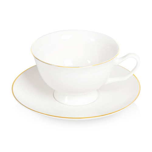 Чайная пара с золотой каймой, 200мл