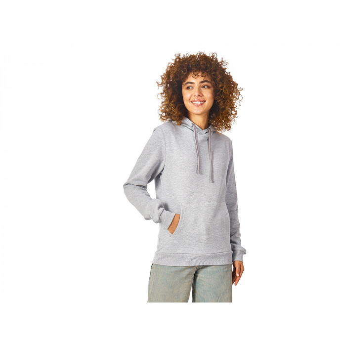 Толстовка унисекс Stream с капюшоном, серый меланж