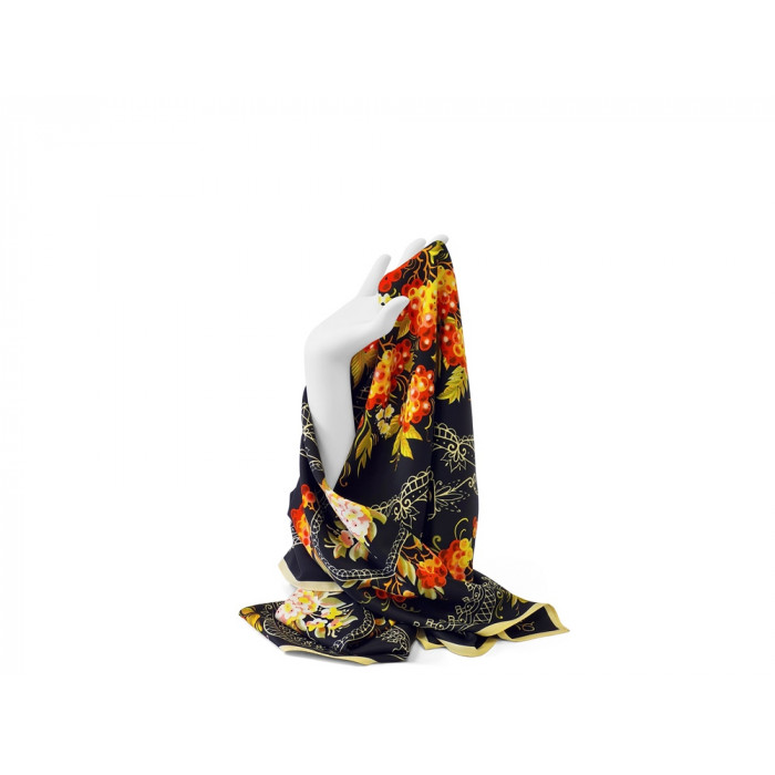 Платок Тагильский поднос, черный