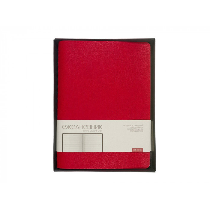 Ежедневник полудатированный А5 Orbit, красный