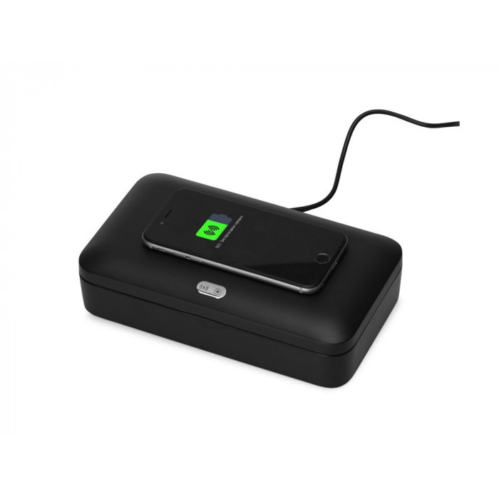 УФ-стерилизатор c функцией беспроводной зарядки Sector, Evolt, черный