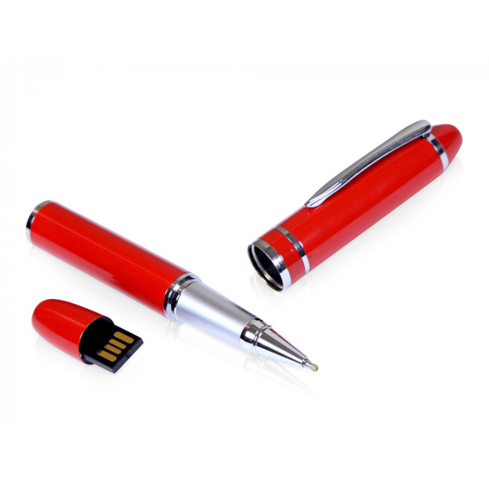USB-флешка на 64 ГБ в виде ручки с мини чипом, красный