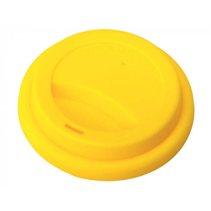 Стакан с силиконовой крышкой Cafe, желтый