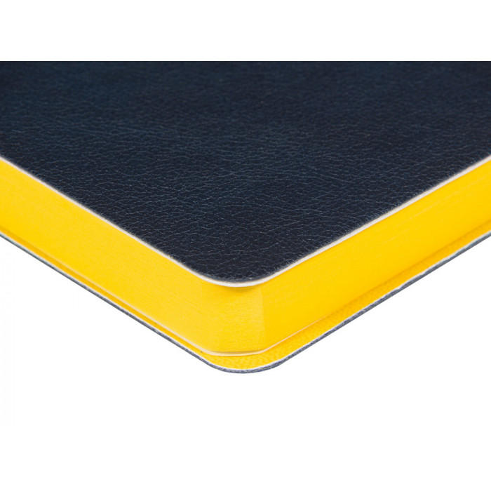 Ежедневник недатированный А5 Boston, темно-синий (желтый обрез)