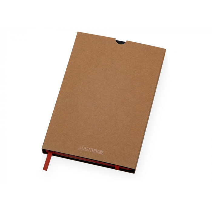 Бизнес блокнот Bossy с цветным срезом, твердая обложка, 128 листов, черный и красный