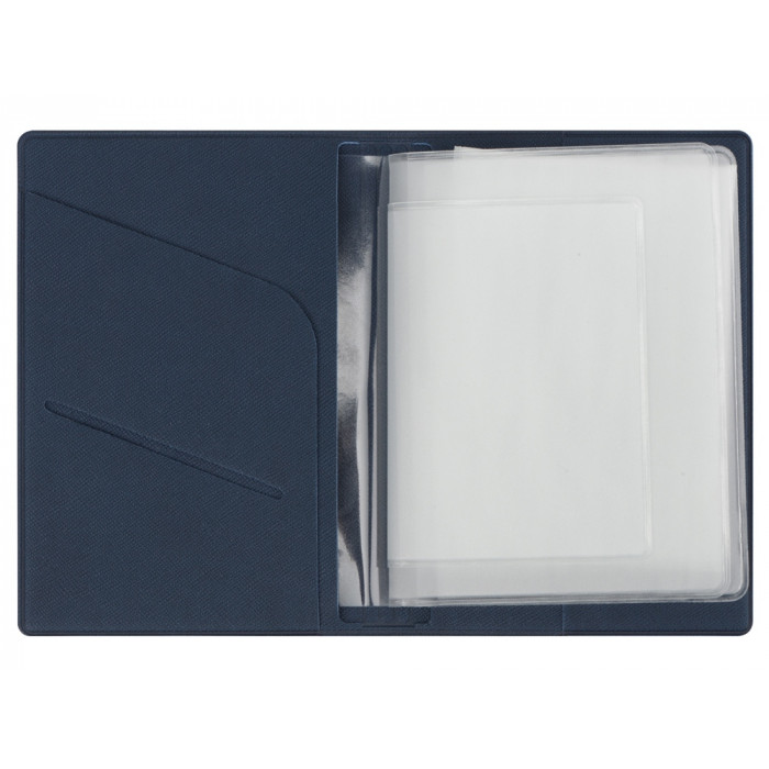 Классическая обложка для автодокументов Favor, темно-синяя