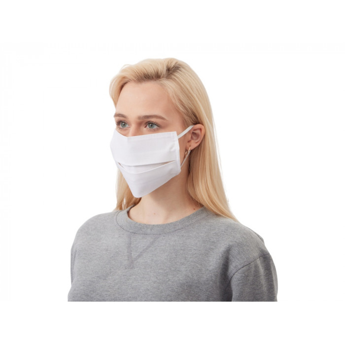 Маска для лица многоразовая из хлопка, белый