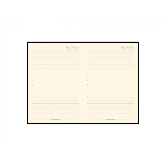 Ежедневник недатированный A5 Chelsea, черный (золотистый кант и срез)