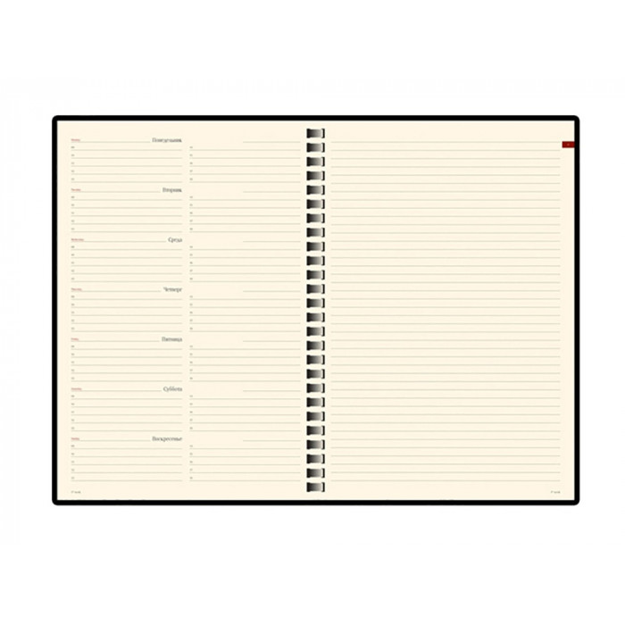 Еженедельник недатированный А5 Concept, бордовый