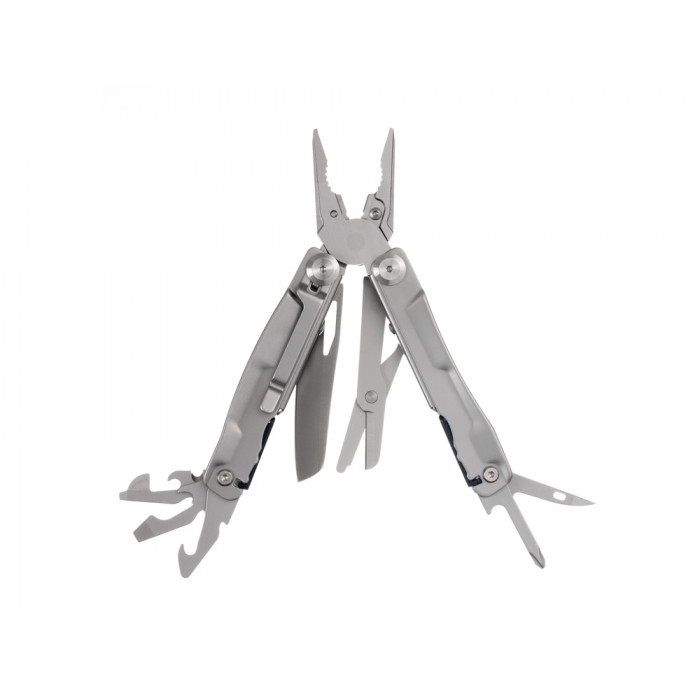 Мультитул Stinger, 106 мм, 15 функций, сталь, серебристый, в комплекте нейлоновый чехол