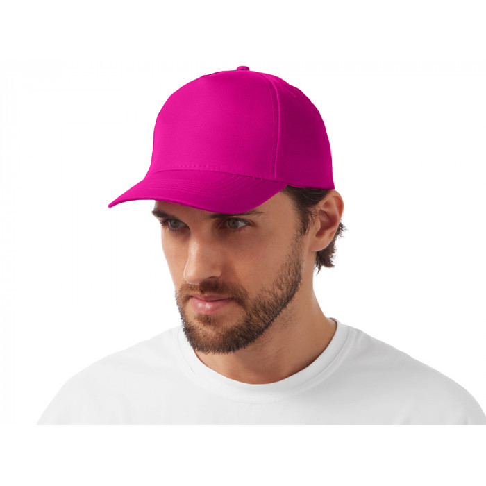 Бейсболка Poly 5-ти панельная 120гр, фуксия