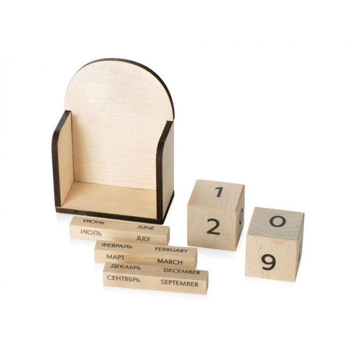 Настольный деревянный вечный календарь