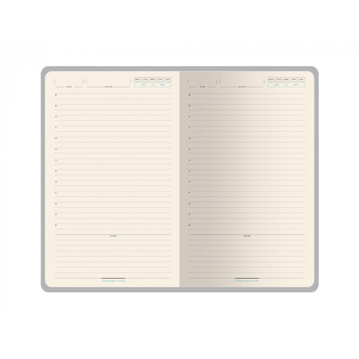 Ежедневник А5 недатированный Bridge, синий/серебристый