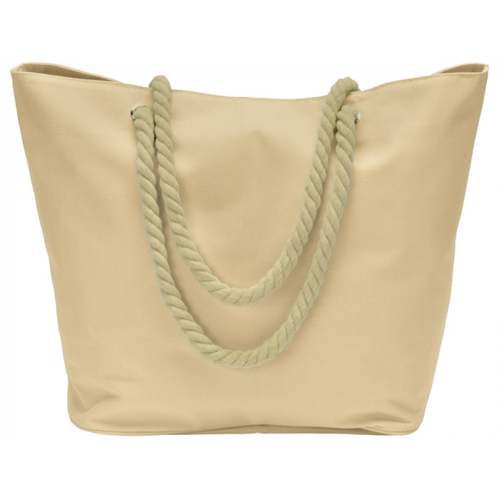 Сумка Seaside для шопинга и пляжа с широким дном, натуральный