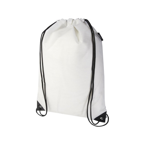 Рюкзак-мешок  на шнурке Evergreen из переработанного нетканого материала, белый