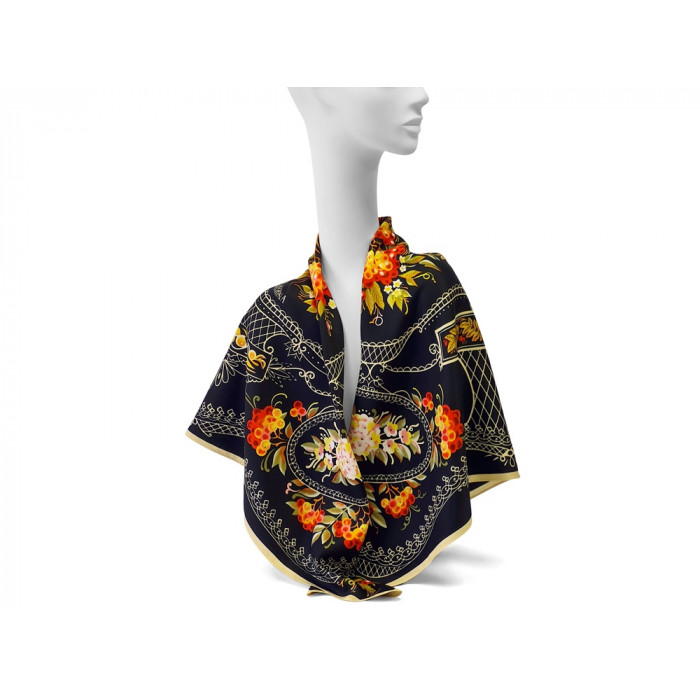 Платок Тагильский поднос, черный