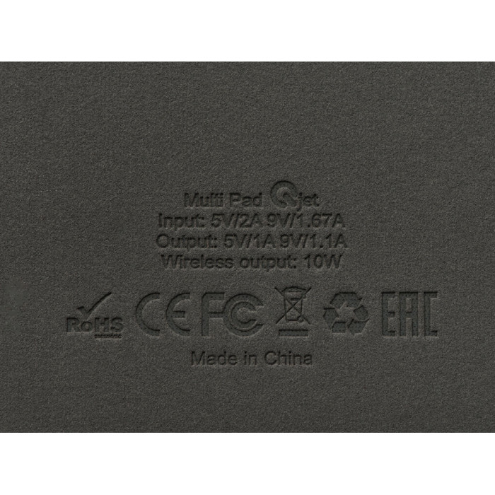 Многофункциональный коврик для мыши Multi Pad с беспроводной зарядкой и LCD экраном, 10 Вт, черный