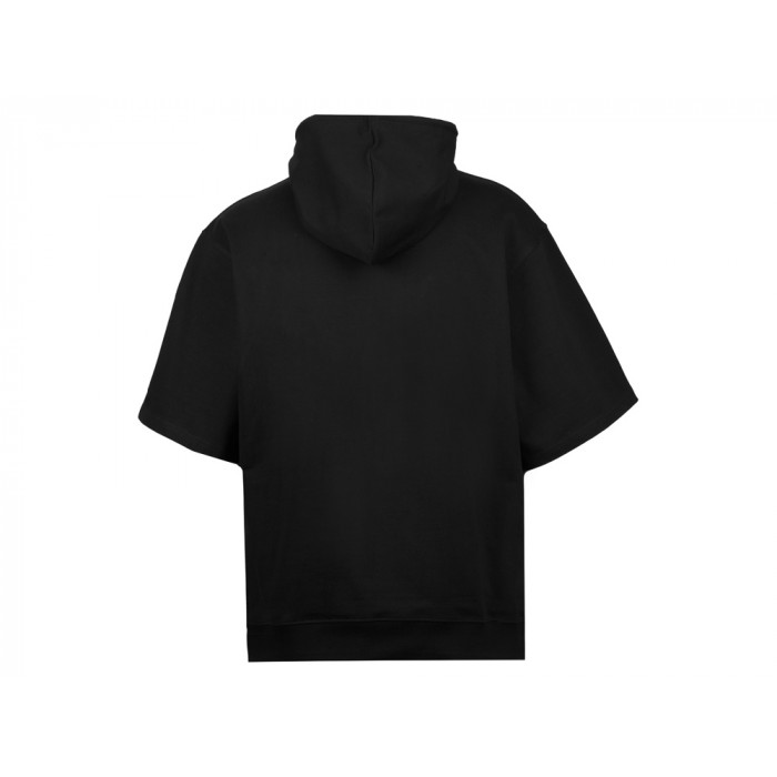 Худи оверсайз с коротким рукавом Warsaw унисекс, черный
